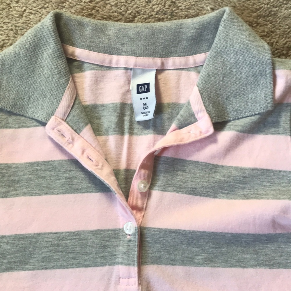 🛍 Girl’s GAP Short Sleeved Striped Polo - Picture 2 of 7